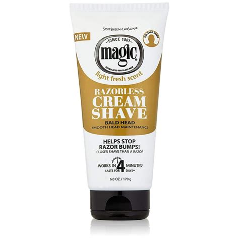 Magic razorless cream shave bald hed